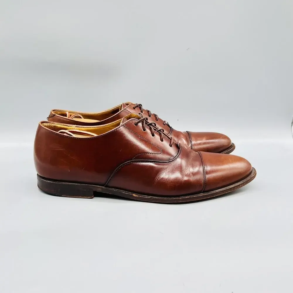 Cole Haan Shoes Mens 12 Brown Leather Cap Toe Oxford Dress Vintage Classic